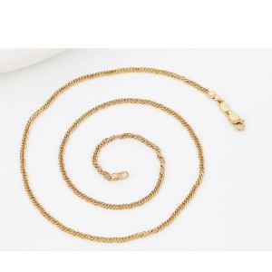 Klasiska pinuma ķēdīte ar zelta pārklājumu 14 karāti, garums 60 cm * 2,5mm